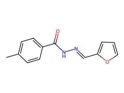 N-(furan-2-ylmethylideneamino)-4-methylbenzamide structure