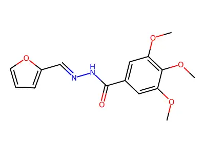 N-(furan-2-ylmethylideneamino)-3,4,5-trimethoxybenzamide structure
