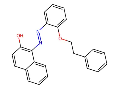 1-{(E)-[2-(2-phenylethoxy)phenyl]diazenyl}naphthalen-2-ol structure