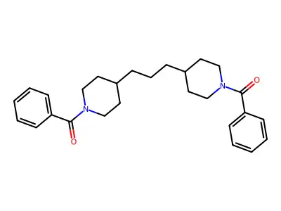 Piperidine, 4,4'-(1,3-propanediyl)bis[1-benzoyl- structure