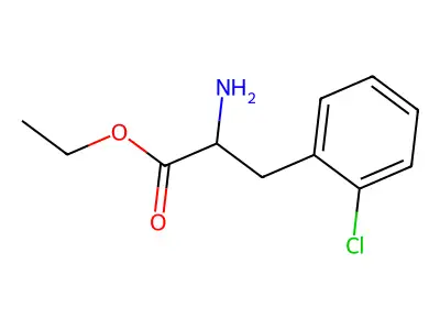 Ethyl 2-amino-3-(2-chlorophenyl)propanoate structure