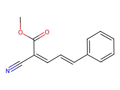 (2E,4E)-2-Cyano-5-phenyl-penta-2,4-dienoic acidmethyl ester structure