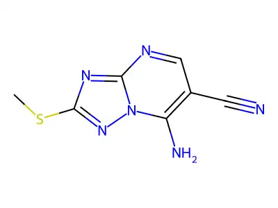 7-Amino-2-methylsulfanyl-[1,2,4]triazolo[1,5-a]pyrimidine-6-carbonitrile structure