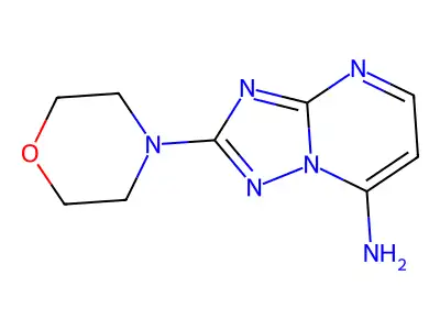 2-(4-Morpholinyl)[1,2,4]triazolo[1,5-a]pyrimidin-7-amine structure