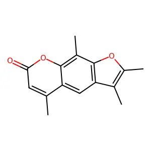 2,3,5,9-Tetramethyl-7H-furo[3,2-g]chromen-7-one structure