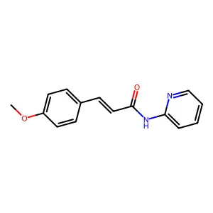 2-Propenamide, 3-(4-methoxyphenyl)-N-2-pyridinyl-, (E)- structure
