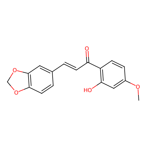 3-(1,3-Benzodioxol-5-yl)-1-(2-hydroxy-4-methoxyphenyl)-2-propen-1-one structure
