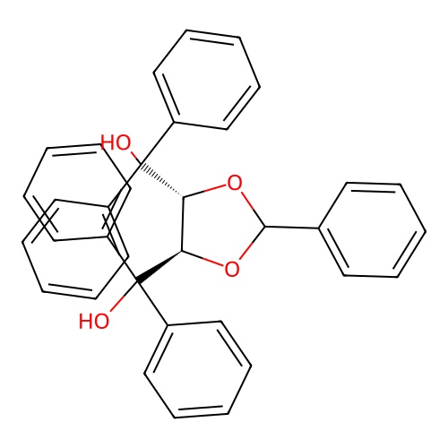 ((4R,5R)-2-Phenyl-1,3-dioxolane-4,5-diyl)bis(diphenylmethanol) structure