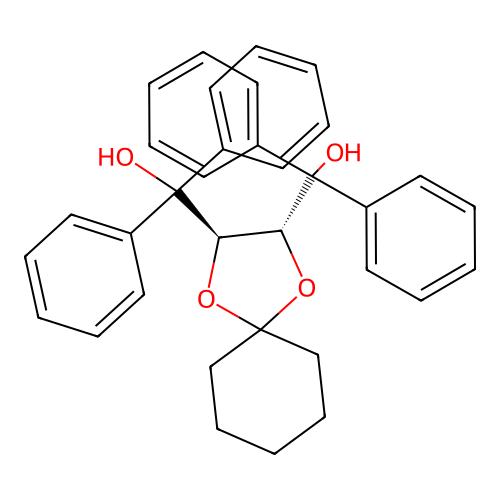 (2R,3R)-1,4-Dioxaspiro[4.5]decane-2,3-diylbis(diphenylmethanol) structure