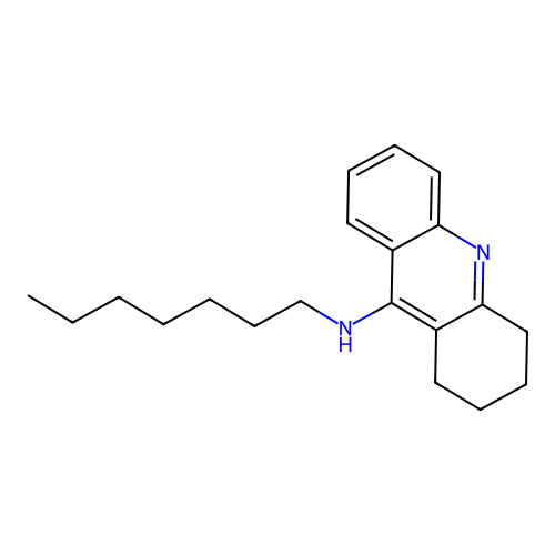 N-heptyl-1,2,3,4-tetrahydroacridin-9-amine hydrochloride structure