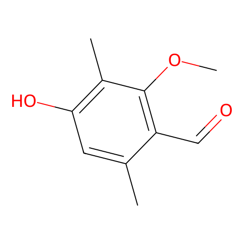 4-Hydroxy-2-methoxy-3,6-dimethylbenzaldehyde structure