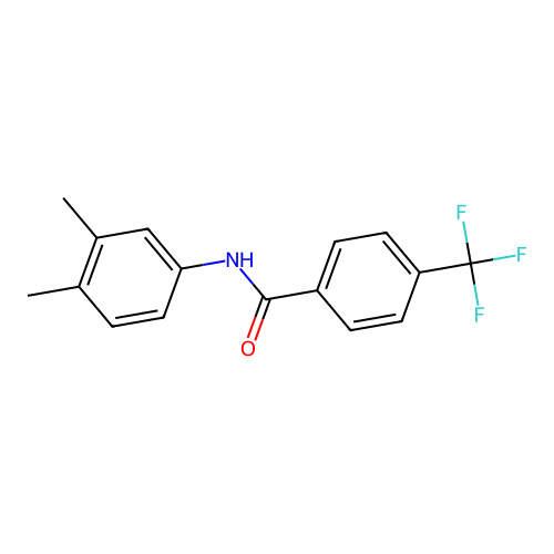 N-(3,4-dimethylphenyl)-4-(trifluoromethyl)benzamide structure