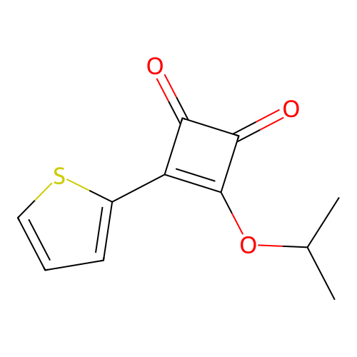 3-Isopropoxy-4-(2-thienyl)-3-cyclobutene-1,2-dione structure