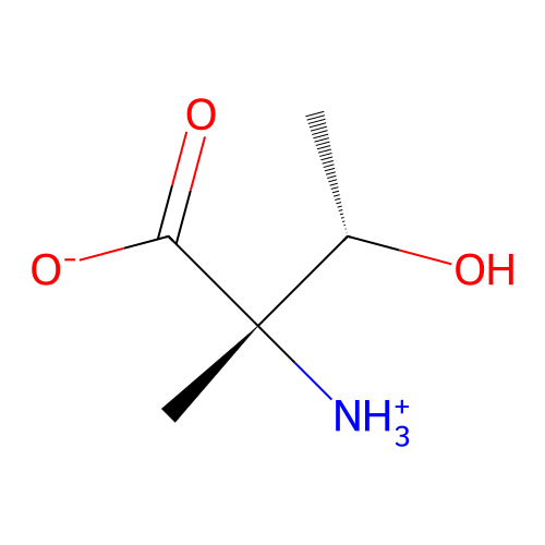 (2S,3S)-2-azaniumyl-3-hydroxy-2-methylbutanoate structure
