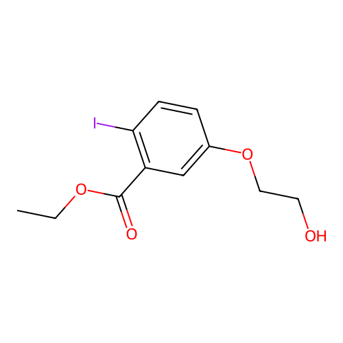 Ethyl 5-(2-hydroxyethoxy)-2-iodobenzoate structure