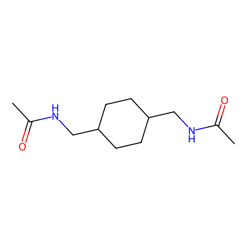cis-1,4-Bis(acetamidomethyl)cyclohexane structure