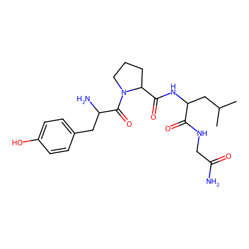 L-Tyrosyl-L-prolyl-L-leucyl-glycinamide structure