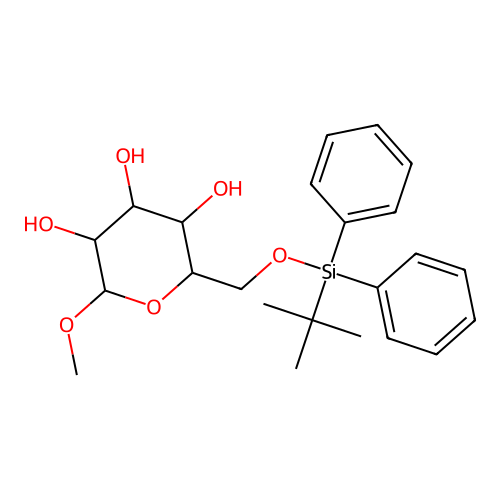 Methyl 6-O-tert-butyldiphenylsilyl-a-D-galactopyranoside structure