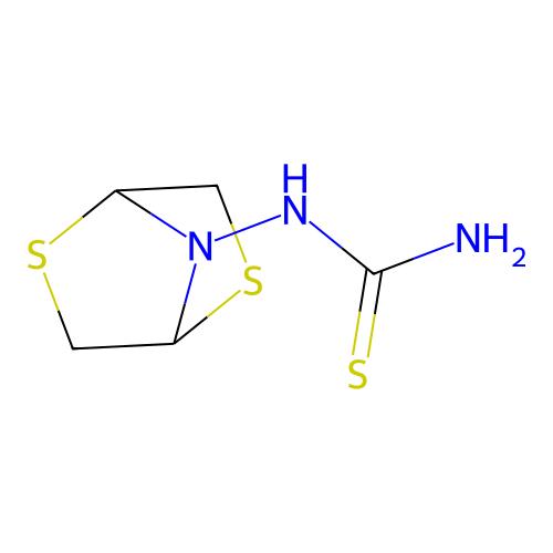 2,5-Dithia-7-azabicyclo[2.2.1]heptan-7-ylthiourea structure