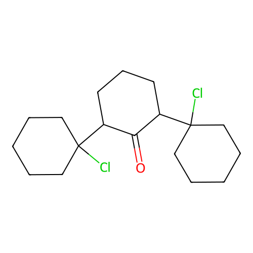 1,1''-Dichloro-1,1':3',1''-ter(cyclohexan)-2'-one structure
