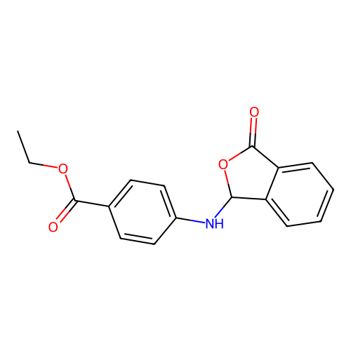 4-(3-Oxo-1,3-dihydro-isobenzofuran-1-ylamino)-benzoic acid ethyl ester structure