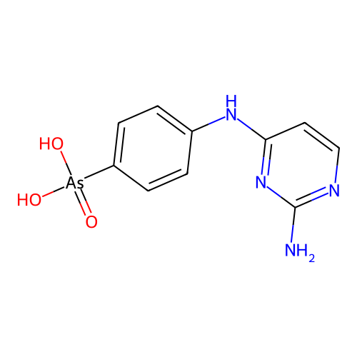[4-[(2-Aminopyrimidin-4-yl)amino]phenyl]arsonic acid structure
