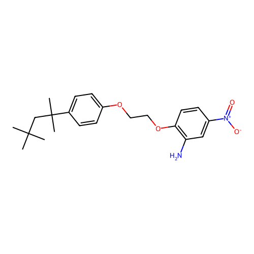 5-Nitro-2-{2-[4-(1,1,3,3-tetramethylbutyl)phenoxy]ethoxy}aniline structure