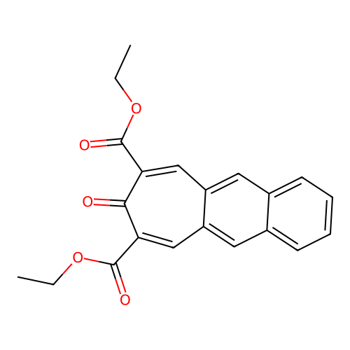 Diethyl 8-oxocyclohepta[b]naphthalene-7,9-dicarboxylate structure