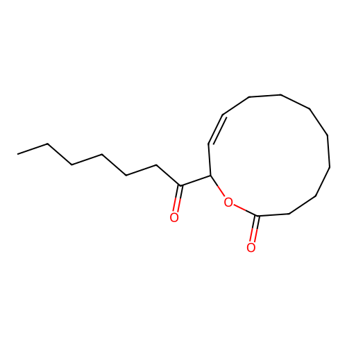 12-Keto-9(2)-octadecen-11-olide structure