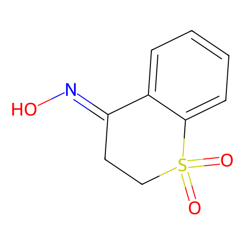 N-(1,1-dioxo-2,3-dihydrothiochromen-4-ylidene)hydroxylamine structure