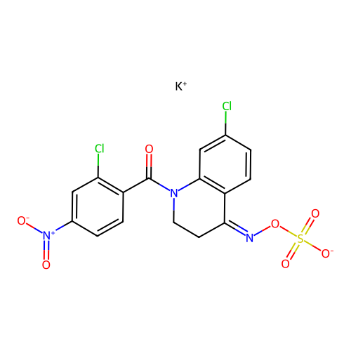 Hydroxylamine-O-sulfonic acid, N-(7-chloro-1-(2-chloro-4-nitrobenzoyl)-2,3-dihydro-4(1H)-quinolinylidene)-, potassium salt structure