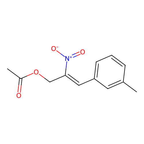3-(3-Methylphenyl)-2-nitroprop-2-enyl] acetate structure