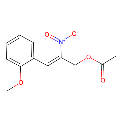 3-(2-Methoxyphenyl)-2-nitroprop-2-enyl] acetate structure