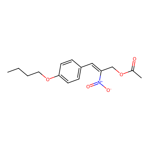 3-(4-Butoxyphenyl)-2-nitroprop-2-enyl] acetate structure