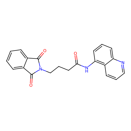 4-(1,3-dioxo-1,3-dihydro-2H-isoindol-2-yl)-N-(quinolin-5-yl)butanamide structure