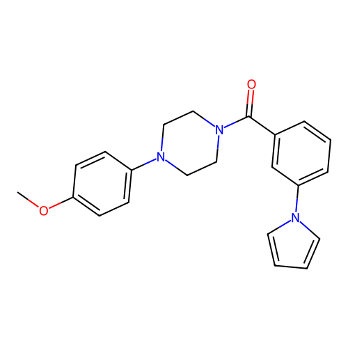 1-(4-methoxyphenyl)-4-[3-(1H-pyrrol-1-yl)benzoyl]piperazine structure