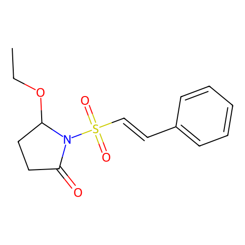 2-Pyrrolidinone, 5-ethoxy-1-((2-phenylethenyl)sulfonyl)- structure