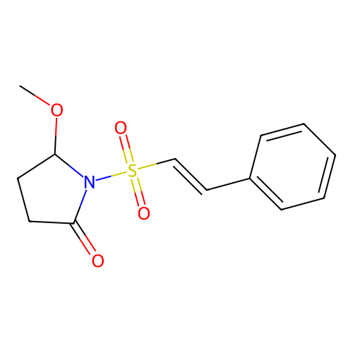 2-Pyrrolidinone, 5-methoxy-1-((2-phenylethenyl)sulfonyl)- structure