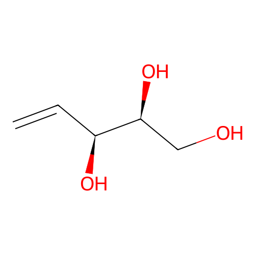 (2S,3S)-pent-4-ene-1,2,3-triol structure