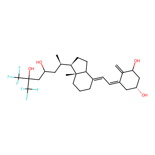 26,26,26,27,27,27-Hexafluoro-1,23,25-trihydroxyvitamin D3 structure