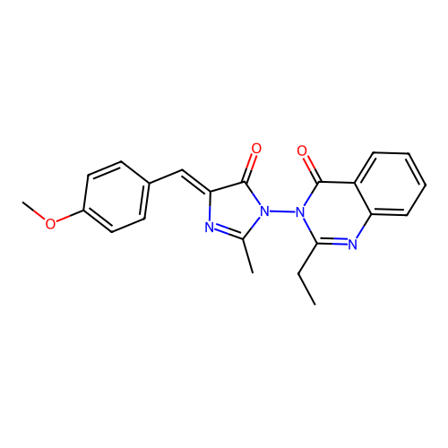 4(3H)-Quinazolinone, 3-(4,5-dihydro-4-((4-methoxyphenyl)methylene)-2-methyl-5-oxo-1H-imidazol-1-yl)-2-ethyl- structure