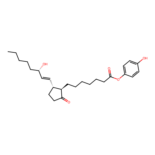 11-Deoxyprostaglandin E1 4-hydroxyphenyl ester structure