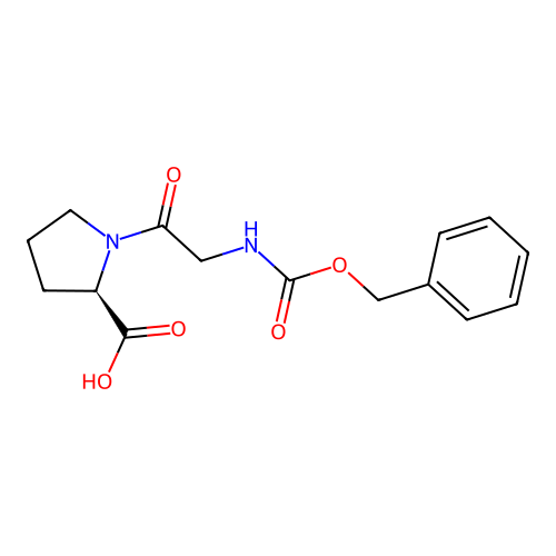 (R)-1-(2-(((Benzyloxy)carbonyl)amino)acetyl)pyrrolidine-2-carboxylic acid structure