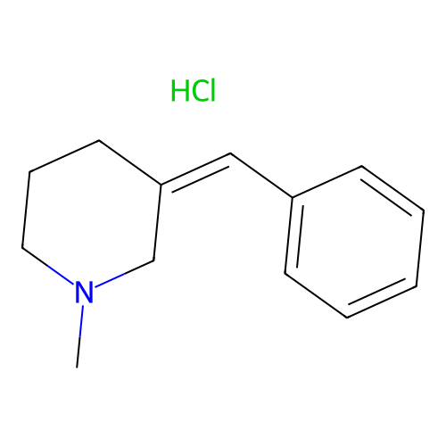Piperidine, 1-methyl-3-(phenylmethylene)-, hydrochloride, (Z)- structure