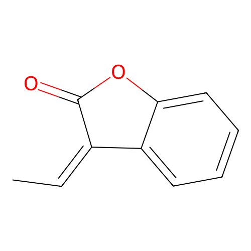 (3Z)-3-ethylidene-1-benzofuran-2-one structure