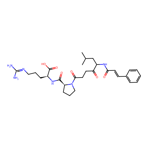 cinnamoyl-Leu-(C)Gly-Pro-Arg structure