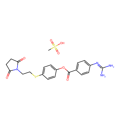 Patamostat mesilate structure