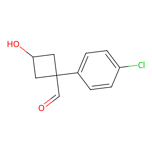 1-(4-Chloro-phenyl)-3-hydroxy-cyclobutanecarbaldehyde structure