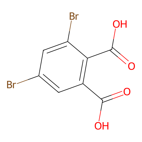 Benzene-1,2-dicarboxylic acid, 3,5-dibromo- structure