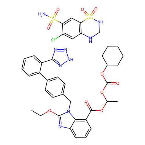 Candesartan cilexetil; hydrochlorothiazide structure